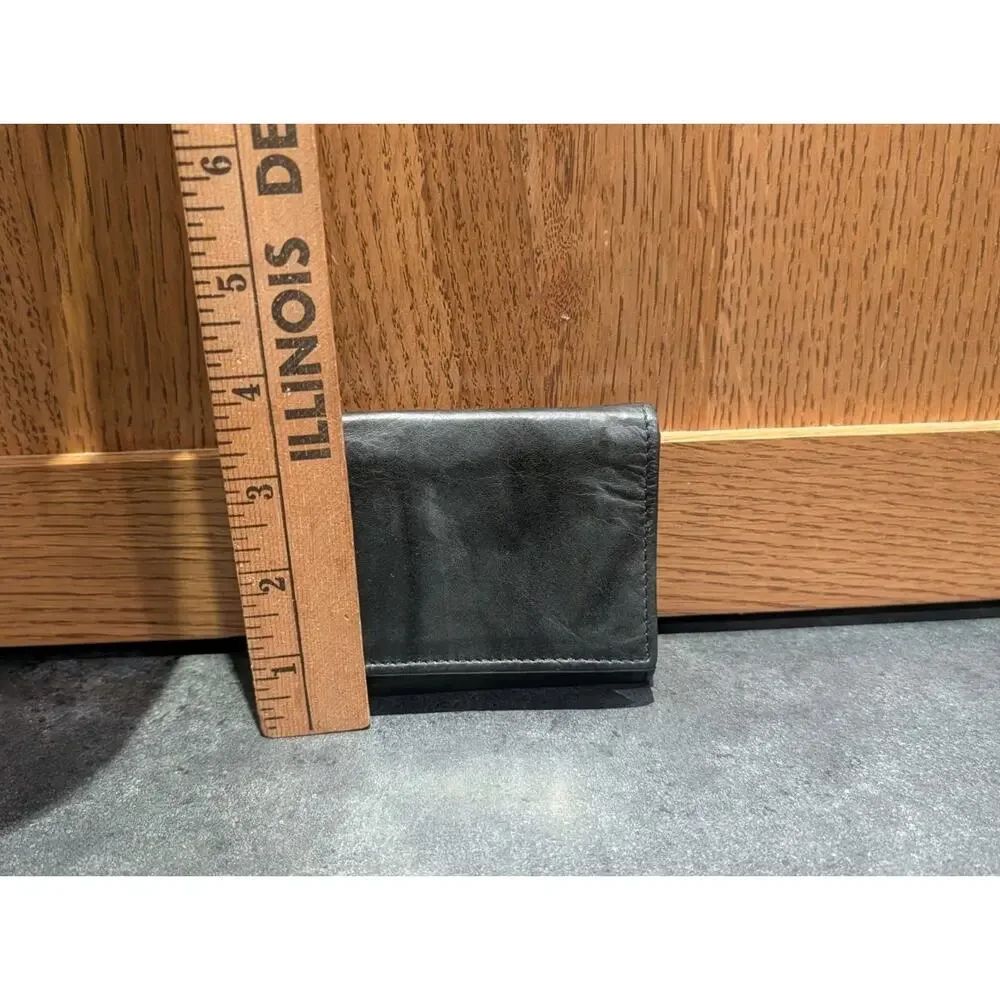 RFID Blocking Black Soft Leather Wallet Men's